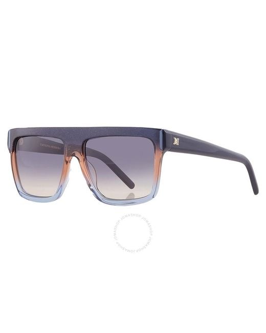 Carolina Herrera Blue Browline Sunglasses Shn617m 06pe 58
