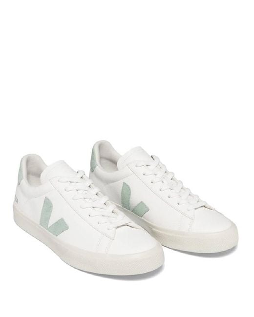 Veja White Campo Low-Top Leather Sneakers, Brand Size 35 Us