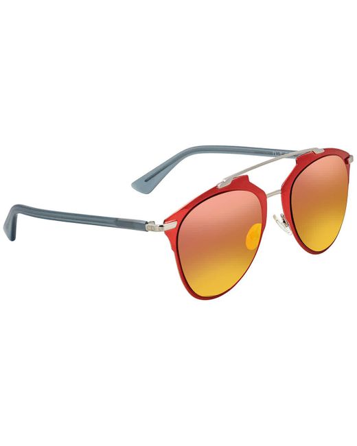 Dior Red Fl Aviator Ladies Sunglasses Reflected P34/uz 52