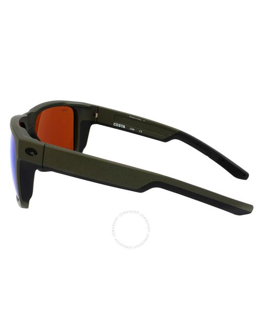 Costa Del Mar Cta Del Mar Lido Green Mirror Polarized Polycarbonate Sunglasses  910411 57 for men