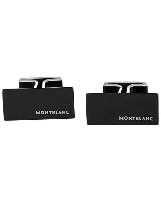 Montblanc Black M Rectangular Pvd Cufflinks