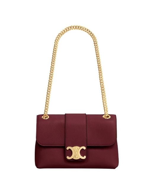 Céline Red Supple Calfskin Teen Victoire Bag