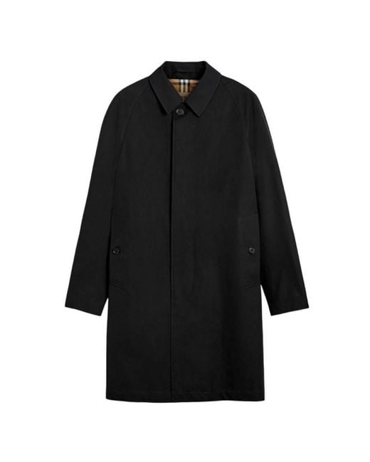 Burberry Black The Camden Gabardine Car Coat, Brand Size 46Sf (Us for men