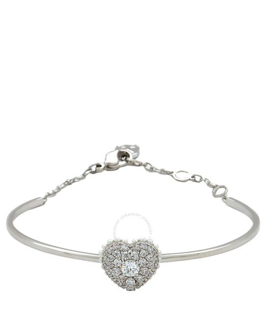 Swarovski Metallic Rhodium Plated Heart Idyllia Bangle