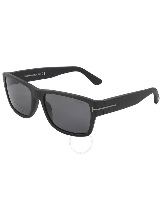 Tom Ford Gray Mason Polarized Rectangular Sunglasses Ft0445 02d 58 for men