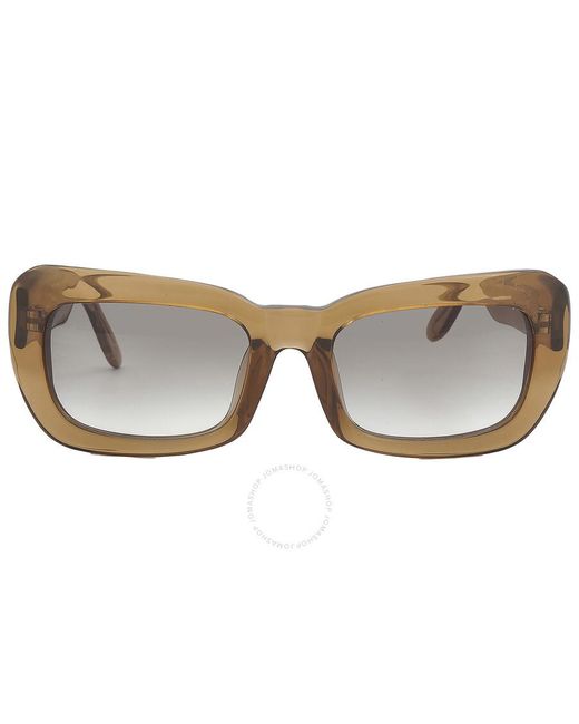 Yohji Yamamoto Brown X Linda Farrow Clear Flash Rectangular Sunglasses Yyf Spider C2