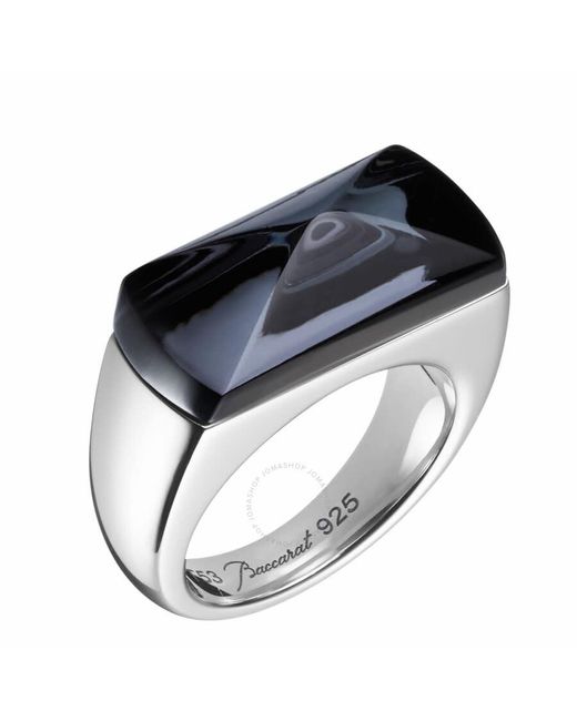 Baccarat Metallic Sterling Silver,crystal Statement Ring 2808012