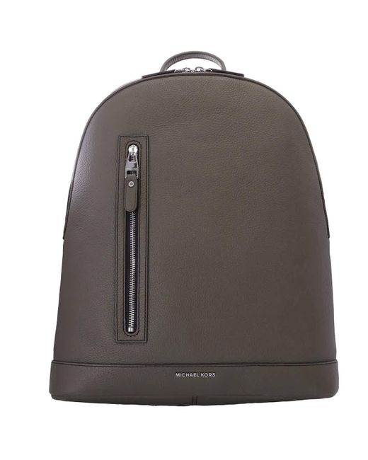 Michael Kors Green Hudson Slim Pebbled Leather Backpack for men
