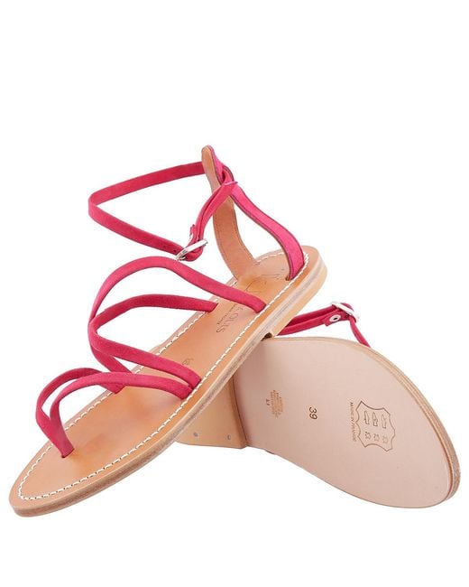 K. Jacques Pink Epicure Strappy Flat Sandals, Brand Size 39 Us
