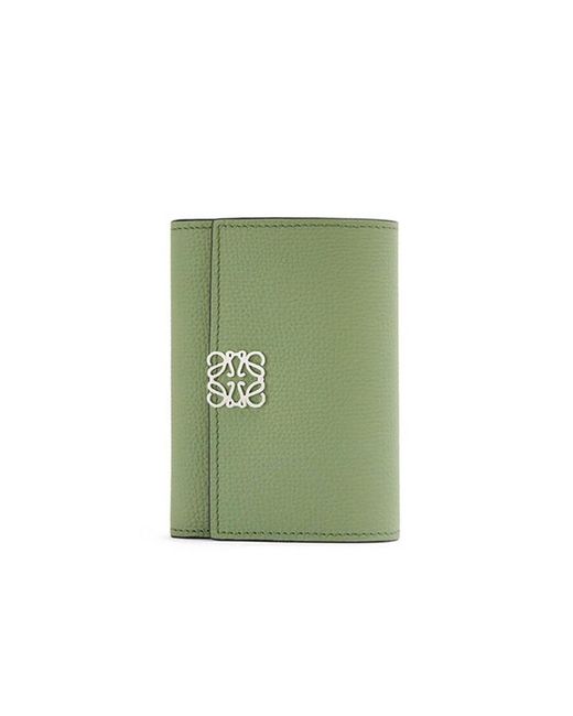 Loewe Green Anagram Small Vertical Wallet