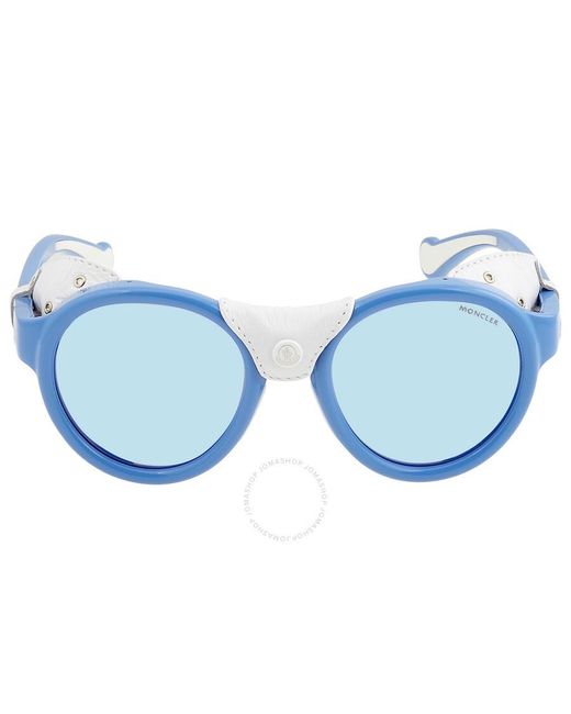 Moncler Blue Round Sunglasses Ml0046 84c 52