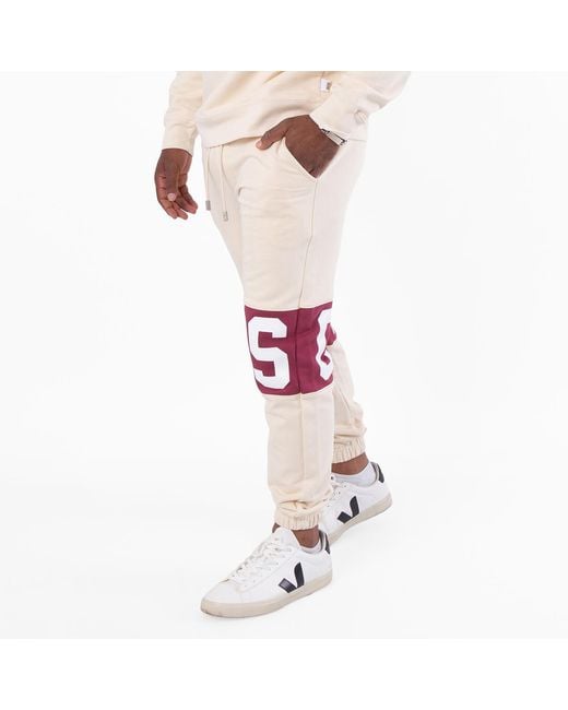 Gcds Pink Logo Band Tracksuit Bottoms for men