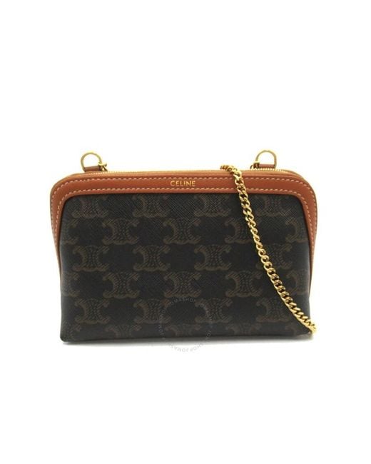 Céline Black Clutch With Chain