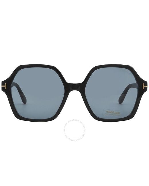 Tom Ford Gray Romy Smoke Hexagonal Sunglasses Ft1032-f 01a 56