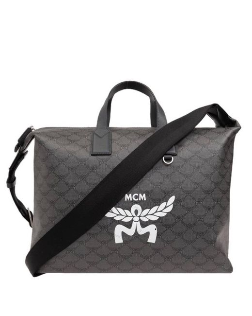 MCM Black Lauretos X-Large Himmel E/W Tote Bag for men