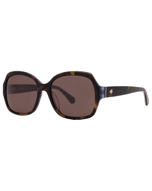 Kate Spade Brown Polarized Bronze Butterfly Sunglasses Amberlynn/s 02vm/sp 57