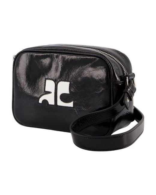Courreges Black Courrges Reedition Naplack Camera Bag