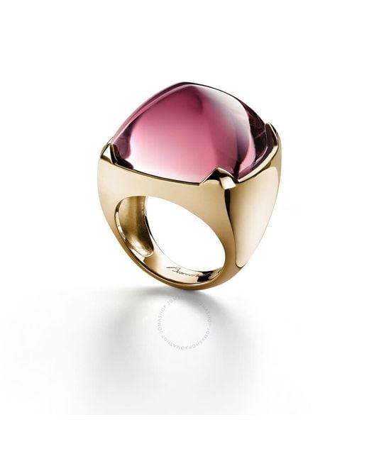 Baccarat Pink Medicis Vermeil Crystal Ring 2803188
