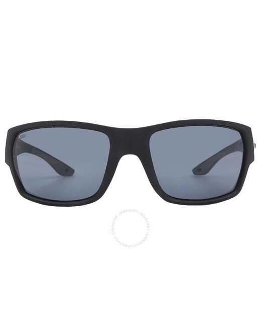 Costa Del Mar Blue Tailfin Grey Polarized Polycarbonate Rectangular Sunglasses 6s9113 911306 60 for men