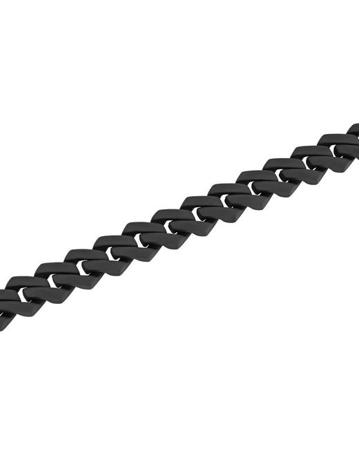 Robert Alton Black 1/2Ctw Diamond Stainless Steel With Matte Finish Link Bracelet for men
