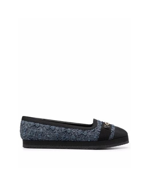 Ferragamo Blue Ladies Flats, Us