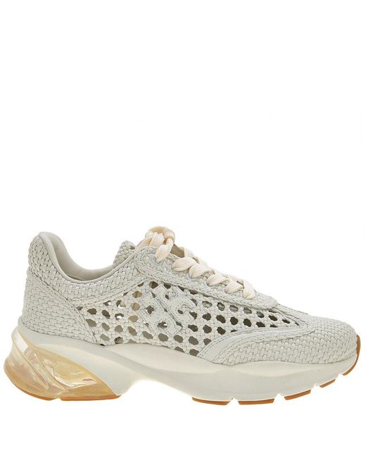 Tory Burch Natural Good Luck Woven Trainer Sneakers