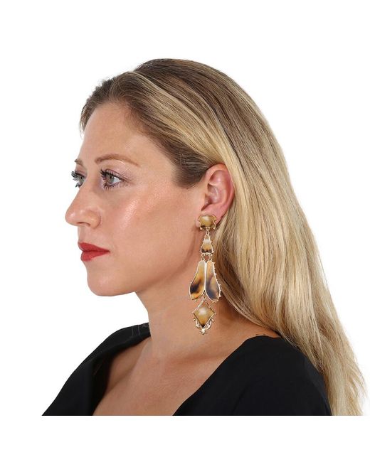 Burberry Metallic Resin And Gold-plated Regal Butterly Drop Earrings