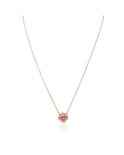 Swarovski Metallic Sparkling Dance Clover Necklace