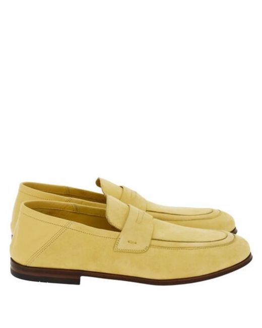 Ferragamo Yellow Mvit Penny Loafers for men