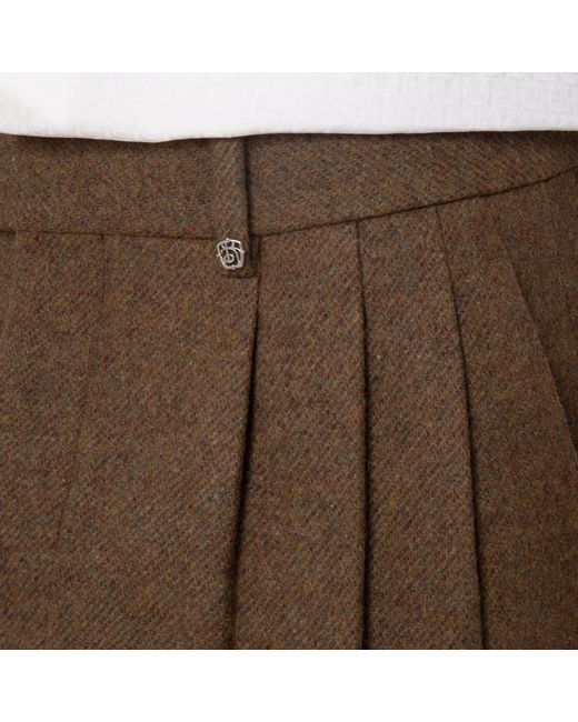 Burberry Green Brushed Wool Tailored Trousers, Brand Size 48 Waist for men