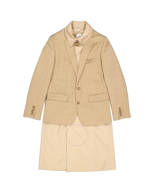 Burberry Natural Blazer Detail Cotton Twill Reconstructed Trench Coat for men
