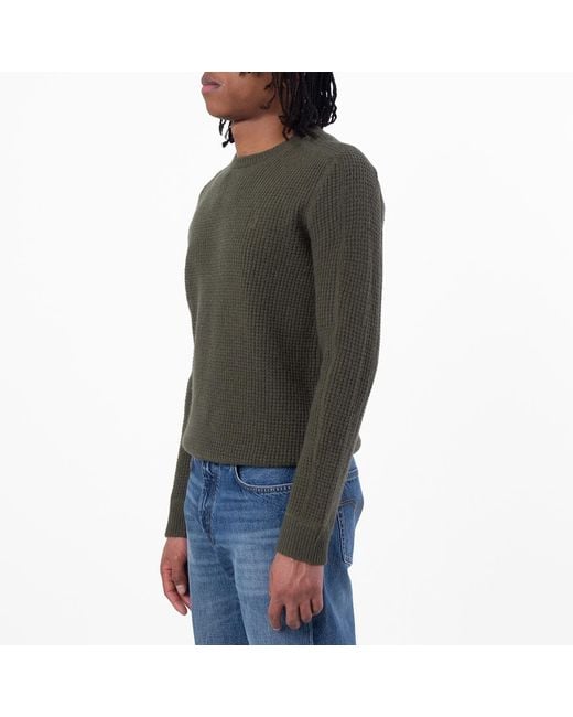 Polo Ralph Lauren Black Regular Fit Waffle Knit Sweater for men