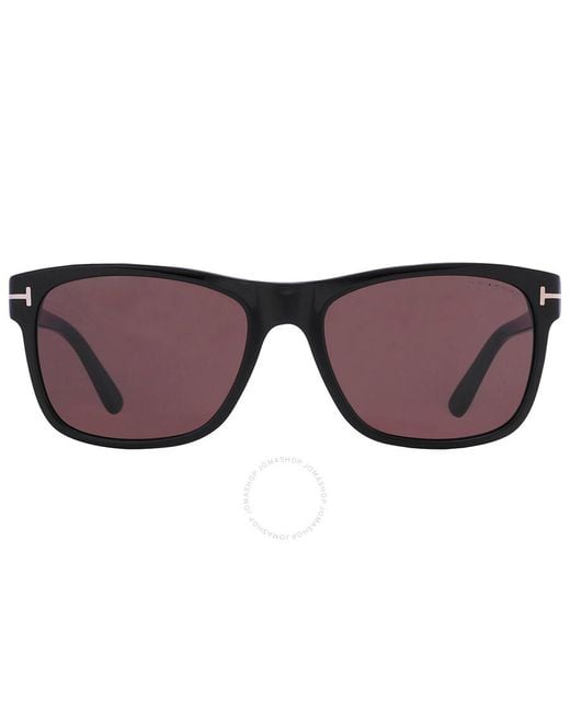 Tom Ford Black Giulio Roviex Rectangular Sunglasses Ft0698 01j 57 for men