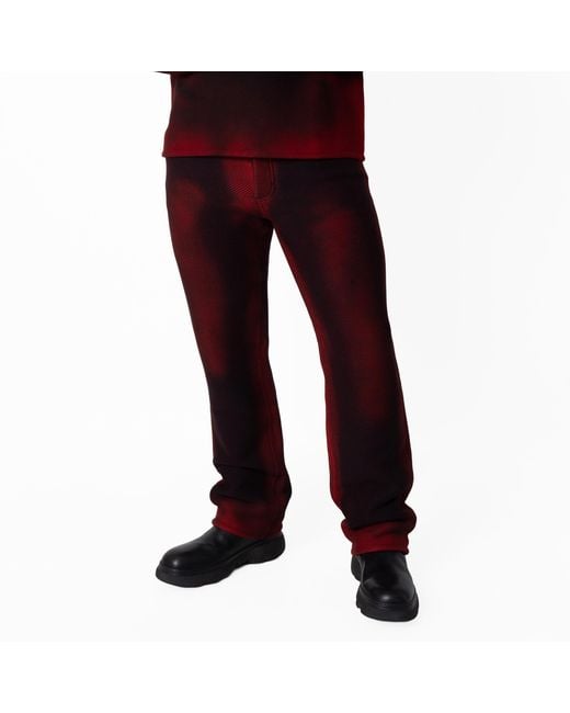 Ferragamo Red Ferragamo Denim Printed 5 Pocket Trousers for men