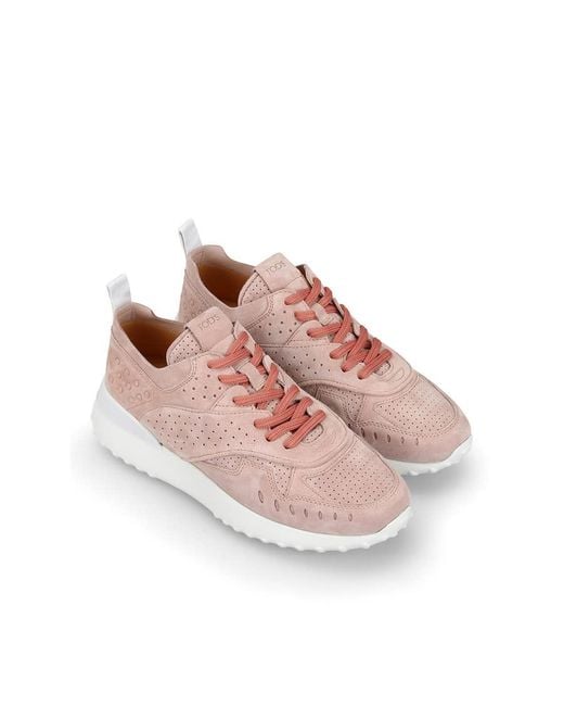 Tod's Pink Tod's Leather Low-Top Sneakers