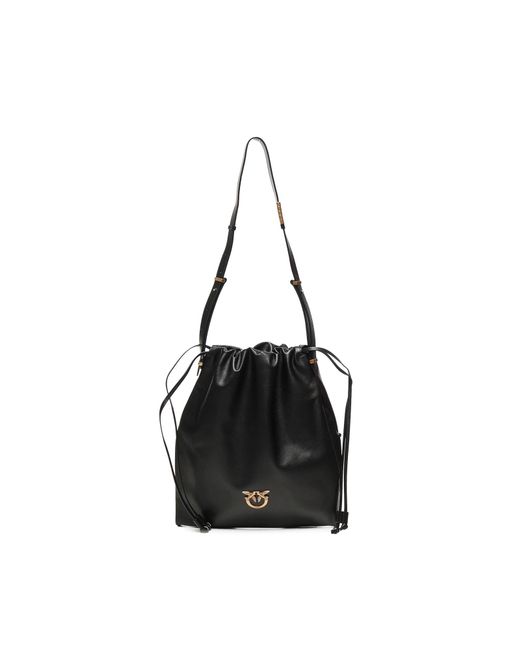Pinko Black Shoulder Bag With Logo for men