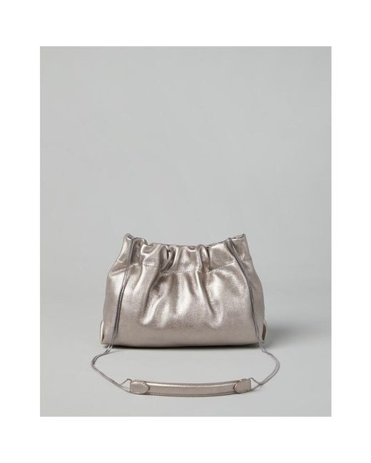 Brunello Cucinelli Multicolor Metallic Leather Pouch Bag