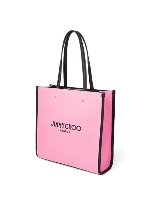 Jimmy Choo Pink N/S Medium Logo Tote Bag for men