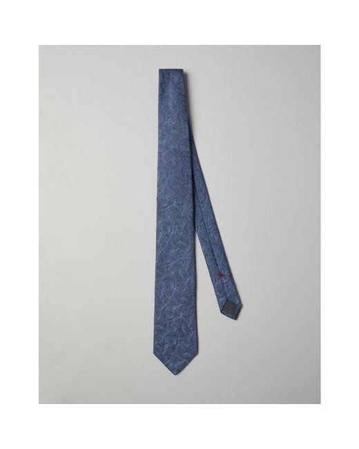 Brunello Cucinelli Blue Silk Patterned Tie, Brand (Us for men