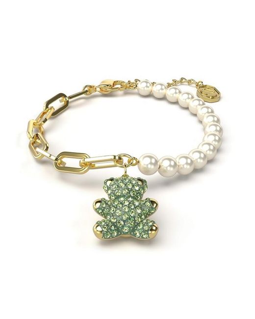 Swarovski Metallic Teddy Soft Bracelet Bear Shiny Peridot Canary