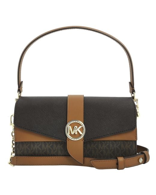 Michael Kors Black Ladies Monogram Print Shoulder Bag
