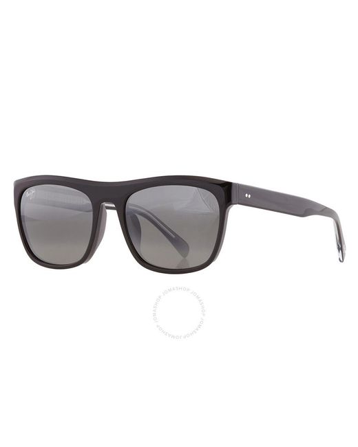 Maui Jim Gray S-turns Neutral Grey Rectangular Sunglasses 872-02 56