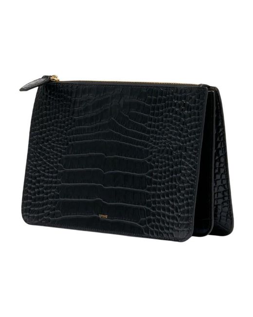 Totême Black Threefold Wallet
