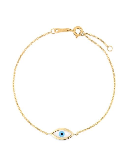 Kylie Harper Metallic Ladies 14K Mother Of Pearl Evil Eye Bracelet for men