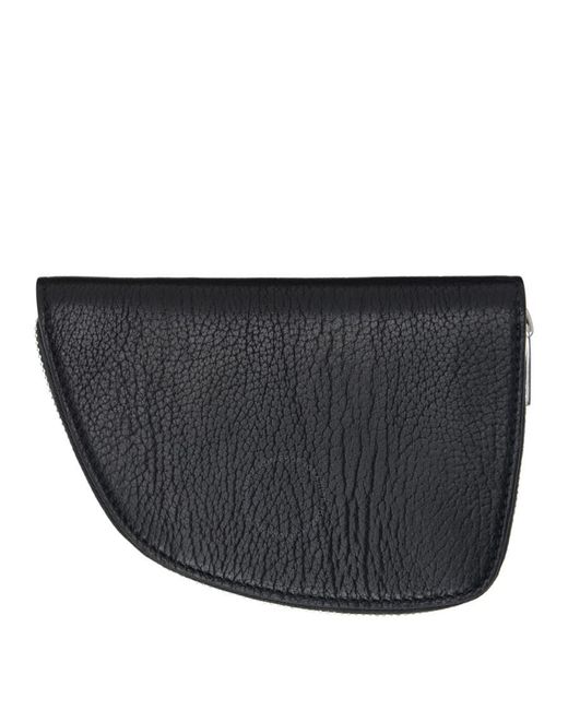 Burberry Black Medium Shield Zip Wallet for men