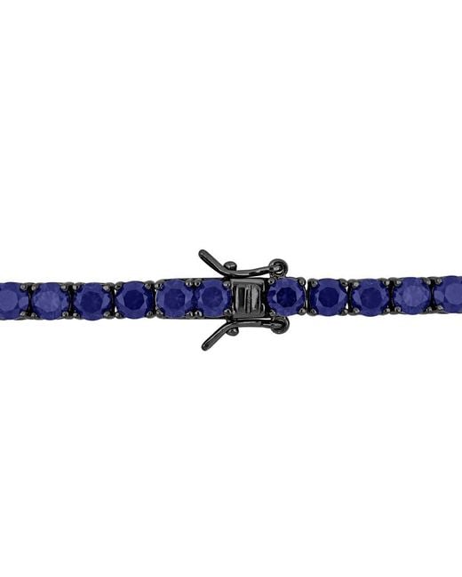 Amour Blue 17 1/2 Ct Tgw Created Sapphire Tennis Bracelet for men
