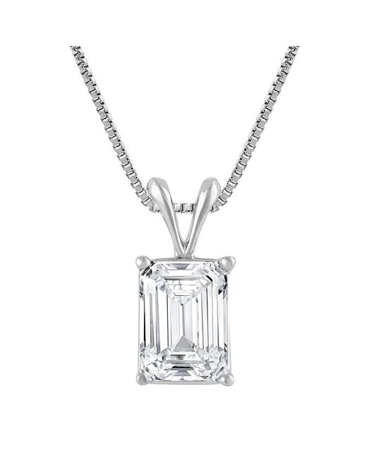 Brilliant Diamond Metallic 14Kt 1.50 Carat Lab Grown Diamond Pendant Necklace For