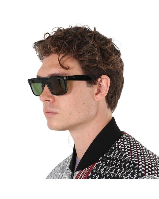 Tom Ford Philippe Green Browline Sunglasses for men