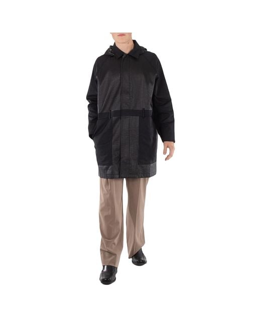 Redemptive Black Stitching Detachable Hooded Jacket for men