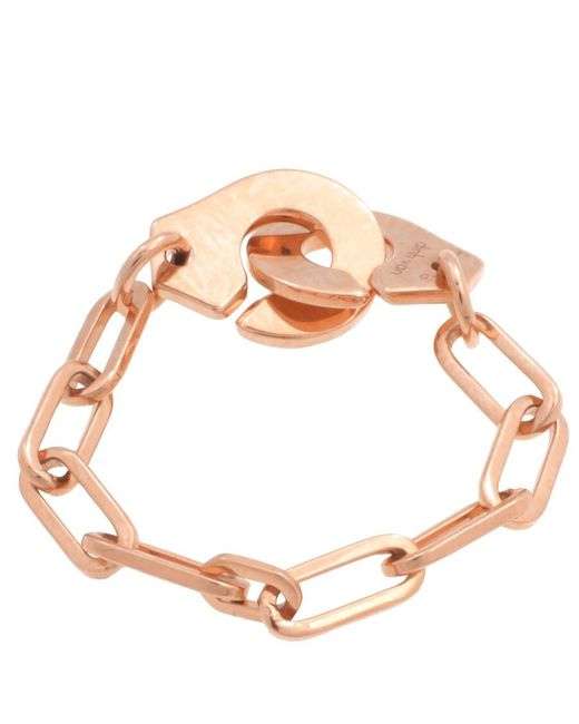 Dinh Van Pink Ladies Menottes R7 Chain Ring
